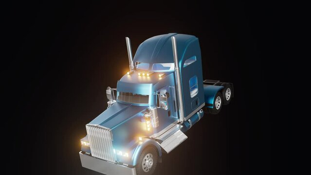 futuristic 4K animation of Kenworth 900W
