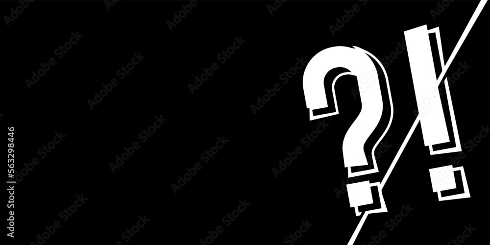 Poster question mark illustration. faq button. to ask questions. ask for help. flat design on black backgro