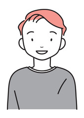 笑顔の若い男性　上半身