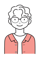 笑顔の若い男性　上半身