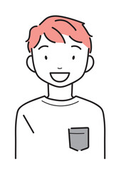 笑顔の若い男性　上半身