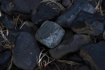 stones on the ground