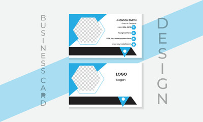 Modern luxury and elegant business card design. Flat design vector abstract Creative and Clean Business Card Template.  