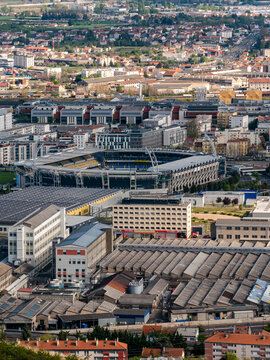 Vue panoramique sur le Stade Marcel Michelin &agrave; Clermont-Ferrand
