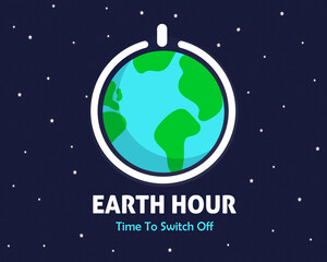 Earth hour time to switch off Save our planet.