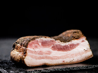 A piece of homemade pork lard. 
