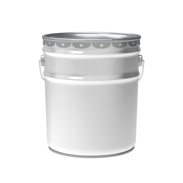 Metal paint container 3D render for mockup