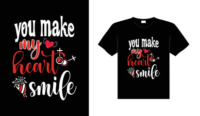 Obraz premium Valentine typography cute wedding lettering t-shirt design