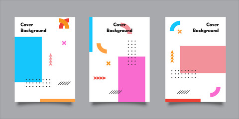 Cover with a minimalist design. Simple and cool geometric background for your cover. Valid for Banners, Plaques, Posters, Leaflets etc. Vector Eps10