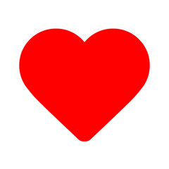 シンプルなハートマーク　赤