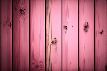 Vintage pink wooden background. Texture of wooden planks. Wide banner with vintage boards texture, wallpaper for desktop, generative ai