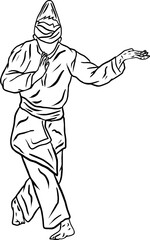 Fototapeta na wymiar pencak silat vector illustration character 