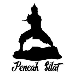 pencak silat vector illustration character 