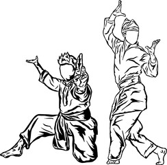Fototapeta premium pencak silat vector illustration character 