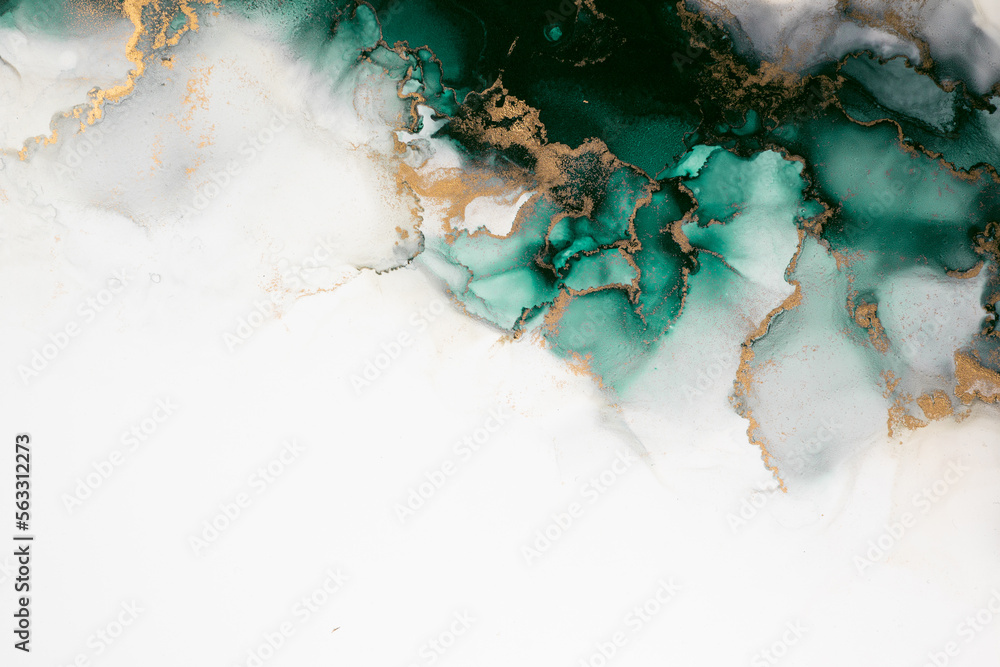 Poster marble ink abstract art from exquisite original painting for abstract background . painting was pain