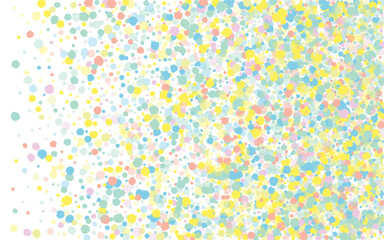 Pastel Circle Fun White Background. Carnaval Dust