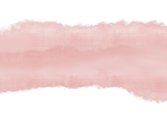 Pastel pink watercolor background on white background
