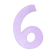 purple number six illustration