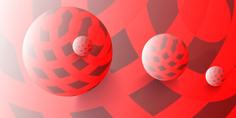 Minimal product podium stage with ball in geometric shape for presentation background. Abstract background and decoration scene template. 3D illustration rendering. modern trendy banner or poster