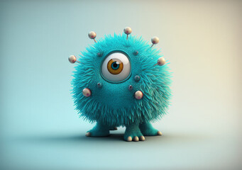 Cute virus monster