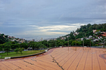 Popes Square in Belo Horizonte, MG, Brazil, at dusk. place visited by the Pope - obrazy, fototapety, plakaty
