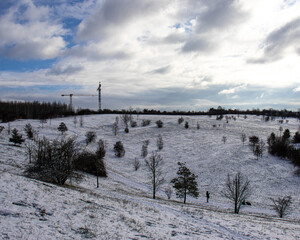 landscape with snow