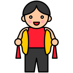 Man hitting Cymbals icon, Lion dance related vector