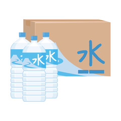 ケース売りのペットボトルの水