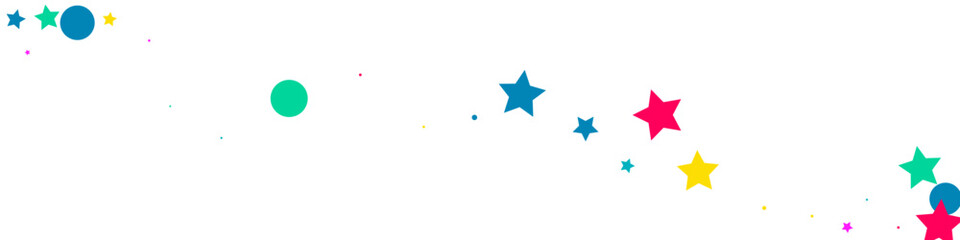 Rainbow Splash Carnival Vector White Panoramic