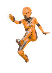 super soldier female action jump