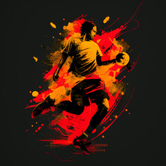 Obraz na płótnie Canvas Football T-Shirt Design: A Vector Logotype
