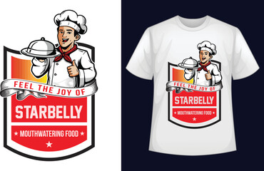Restaurant T-shirt design chef or cooking t-shirt design 