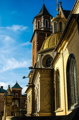 Fototapeta na wymiar Cathedral of Saints Stanislaus and Wenceslas at Wawel, Krakow, Poland