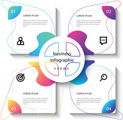 Concept of arrow business model with 6 successive steps. Six colorful graphic elements. Timeline design for brochure, presentation. Infographic design layout