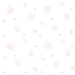 Flowers, line art vector hand drawn art, seamless pattern with floral theme
