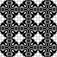 
Vector pattern in geometric ornamental style. Black and white color.Seamless pattern.