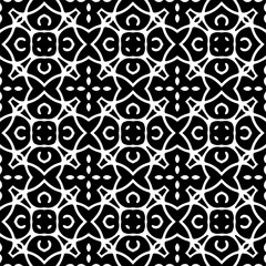
Vector pattern in geometric ornamental style. Black and white color.Seamless pattern.