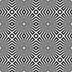 
Vector pattern in geometric ornamental style. Black and white color.Seamless pattern.