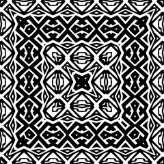 
Vector pattern in geometric ornamental style. Black and white color.Seamless pattern.