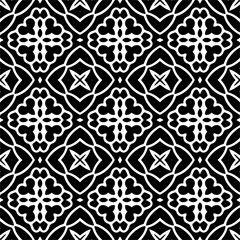 
Vector pattern in geometric ornamental style. Black and white color.Seamless pattern.