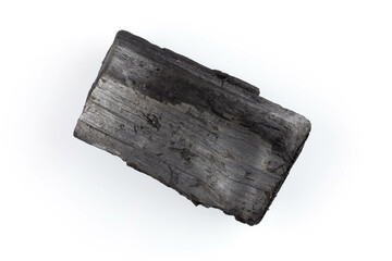hardwood charcoal coal Isolated