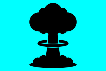 Nuclear Explosion Icon Vector Illustration