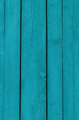 Naklejka premium Wooden cyan wall.