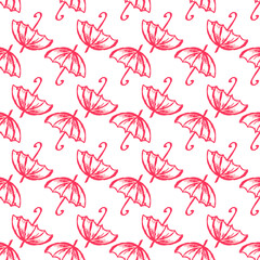 Seamless pattern. Children's drawings with wax crayons