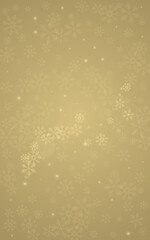 White Snow Vector Golden Background. Sky