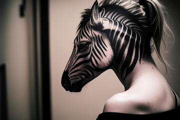 Half human half zebra, Generative AI