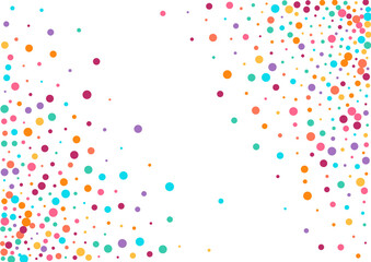 Color Circle Flying Vector White Background.