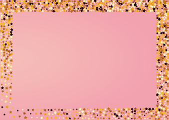 Gold Dust Vector Pink Background. Sparkling