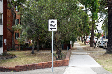 A sidewalk in President Ave, Kogarah, a suburb of southern Sydney.