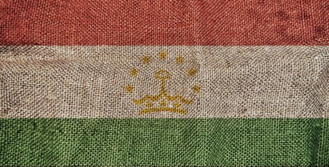 Silk texture flag of Tajikistan